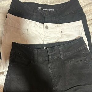 black and white jean shorts bundle all 3 pairs